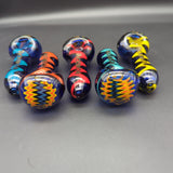 4" Multicolor Wig Wag Spoon Pipes w/ 7 Hole Screen - Avernic Smoke Shop