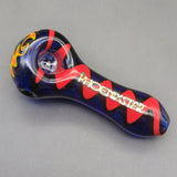 4" Multicolor Wig Wag Spoon Pipes w/ 7 Hole Screen - Avernic Smoke Shop