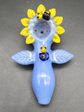 4" Sunflower Hand Pipe with Bees - Avernic Smoke Shop