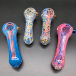 4" Twisting Frit Art Hand Pipe - Avernic Smoke Shop