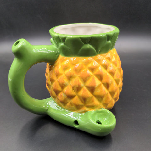 4.5" Ceramic Pineapple Mug Design Hand Pipe - Avernic Smoke Shop