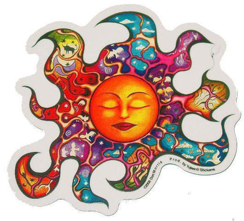 4.5" Dan Morris Sleeping Sun Sticker - Avernic Smoke Shop