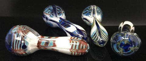 4.5" Fumed Feather Hand Pipe