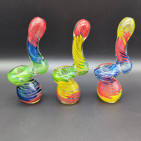 4.5" Standing Color Swirl Bubbler - Avernic Smoke Shop