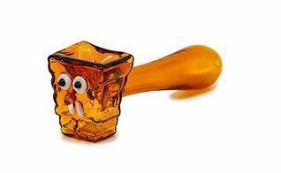5" Character Glass Hand Pipe - Square Bob