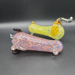 5" Dachshund Dog Hand Pipe Color Glass - Avernic Smoke Shop