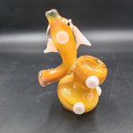5" Flume Dolphin Themed Glass Bubbler -