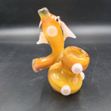 5" Flume Dolphin Themed Glass Bubbler - - Avernic Smoke Shop