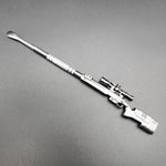 5" Silver Metal Gun Dab Tools - Avernic Smoke Shop