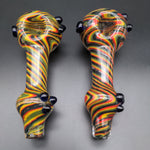 6" Spiral Hand Pipe Spoon Zigzag Colors - Avernic Smoke Shop