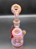 6" Standing Bubbler w/ Dichro Leaf - by SlynxxGlass - Avernic Smoke Shop