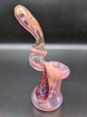 6" Standing Bubbler w/ Dichro Leaf - by SlynxxGlass - Avernic Smoke Shop