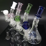 6” Twisted Beaker Base Net Perc Water Pipe - Avernic Smoke Shop