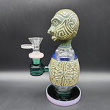 7" Aztec Egg Body Water Pipe - Avernic Smoke Shop
