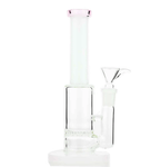 7" Bong White Tube with Honeycomb 14mm Male Bowl - Avernic Smoke Shop