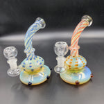 7" Fumed Glass Water Pipe