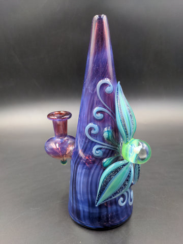 7" Gem Flower Fumed Cone Rig - By Lyric - Avernic Smoke Shop