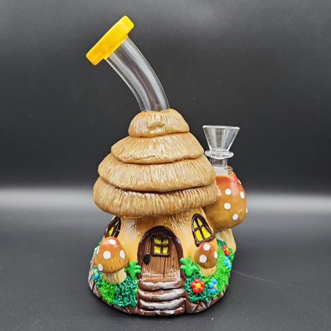 7" Mushroom House Water Pipe - Avernic Smoke Shop