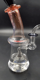 7" Worked Showerhead Mini Beaker - by SlynxxGlass - Avernic Smoke Shop