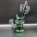 7.5" Water Pipe Fish Design Green - Avernic Smoke Shop