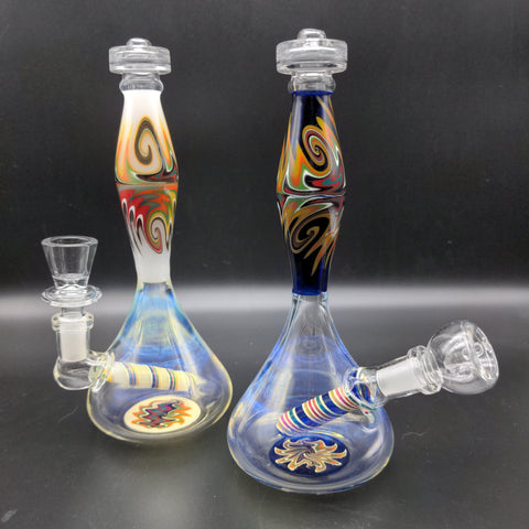 8" Conical Zig Zag Reversal Art with14mm - Avernic Smoke Shop