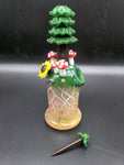 8" Fumed Tree Forest Rig 14mm - Los1 Glass - Avernic Smoke Shop