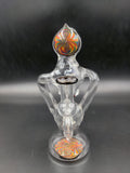 8" Wig Wag Recycler w/ Diamond Button - by SlynxGlass - Avernic Smoke Shop