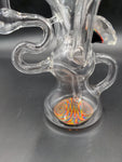 8" Wig Wag Recycler w/ Diamond Button - by SlynxGlass - Avernic Smoke Shop