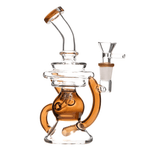 8.5" Colored Helix Base recycler Water Pipe - Avernic Smoke Shop