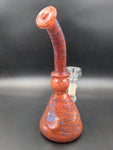9" Bong with Full Frit Design with Horn