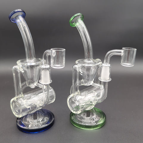 9" Hammer Slit Recycler Dab Rig - Avernic Smoke Shop