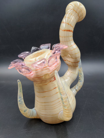 9" Marble Design Flower Bubbler - Avernic Smoke Shop