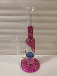 9" Purple Glass Bong Perc Heady Glass Bongs - Avernic Smoke Shop