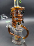 9.5" Soul Glass Honeycomb Drip Water Pipe - Avernic Smoke Shop