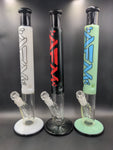 AFM Double Color Straight Tube Bongs 18"