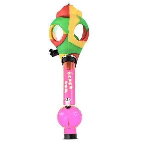 Beach Bum Gas Mask Rasta Mask With Pink Beaker