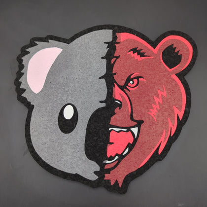 Bear Quartz x  Moodmats Dab Mat | BQ x Koala Puffs | 8"-Avernic Smoke Shop