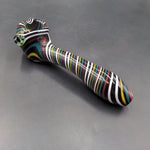 Black Rasta Candy Cane Swirl Hand Pipe - 5.5"