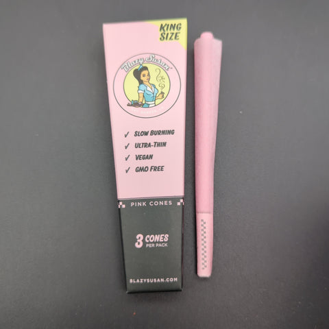 Blazy Susan Pink King Size Pre-Rolled Cones 3 Pack - Avernic Smoke Shop