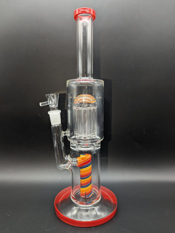Burgeoning Bliss Glass Water Pipe | 12" | 14mm F | Colors Vary - Avernic Smoke Shop