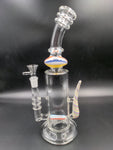 Candy Striped Water Pipe w/ Horn - 12.5" | 14mm