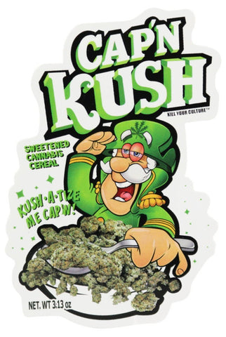 Cap N Kush Sticker - 3.5"x5.5" - Avernic Smoke Shop