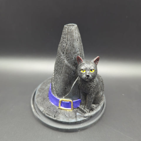 Cat And Witch's Hat Incense Burner | 4.5"