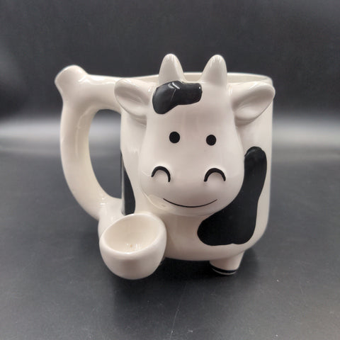 Ceramic Cow Mug with Built-In Pipe - Avernic Smoke Shop