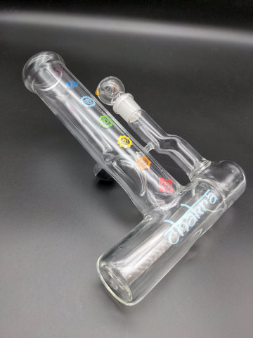 Chakra Inline Perc Lazy Water Pipe | 9" | 19mm - Avernic Smoke Shop