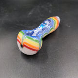 Chameleon Glass Rainbow Splat Hand Pipe 4"