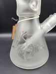 Cheech Glass - 15" Sandblasted Pulsing Heart Beaker Water Pipe - Avernic Smoke Shop