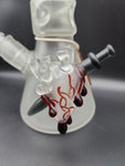 Cheech Glass - 15" Sandblasted Pulsing Heart Beaker Water Pipe