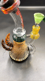 Cheech - Multicolor Horn Design - Shower Head Bong - Avernic Smoke Shop