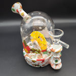 Christmas Waterwheel Bell Jar Water Pipe | 6" | 14mm - Avernic Smoke Shop